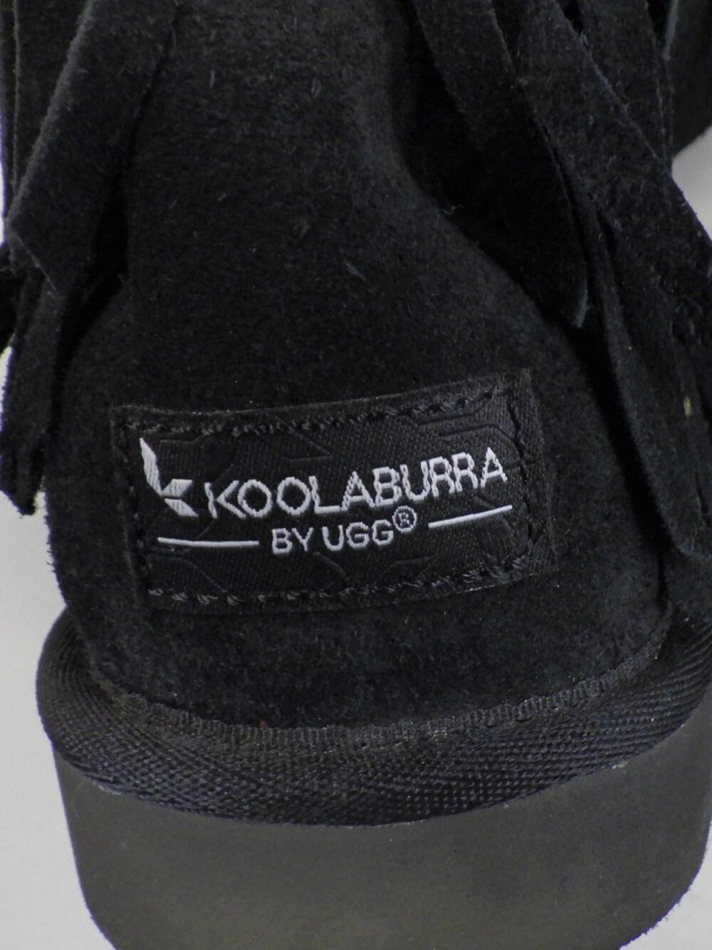 Koolaburra by UGG Black Suede Tiered Fringe Boots  S51 - Picture 8 of 9